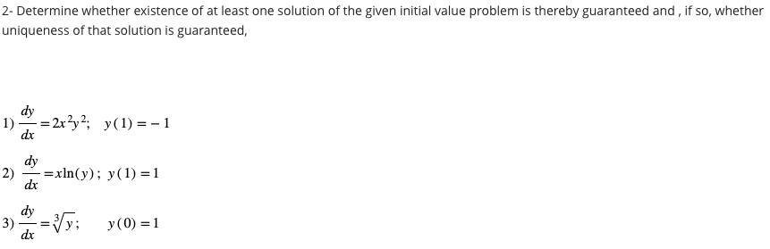 Solved 2- Determine Whether Existence Of At Least One | Chegg.com