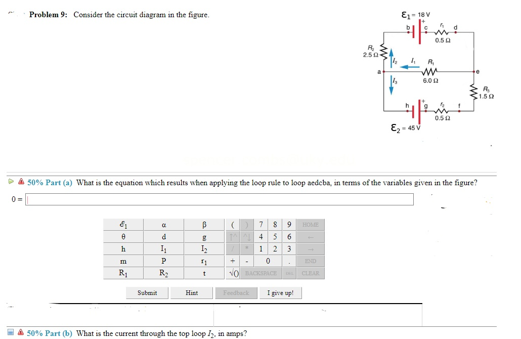 Solved Problem 9: Consider the circuit diagram in the | Chegg.com