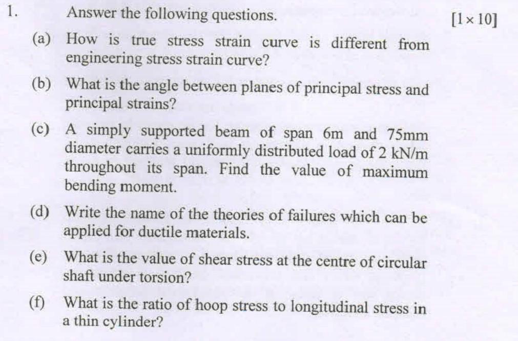Solved 1. Answer the following questions. (a) How is true | Chegg.com