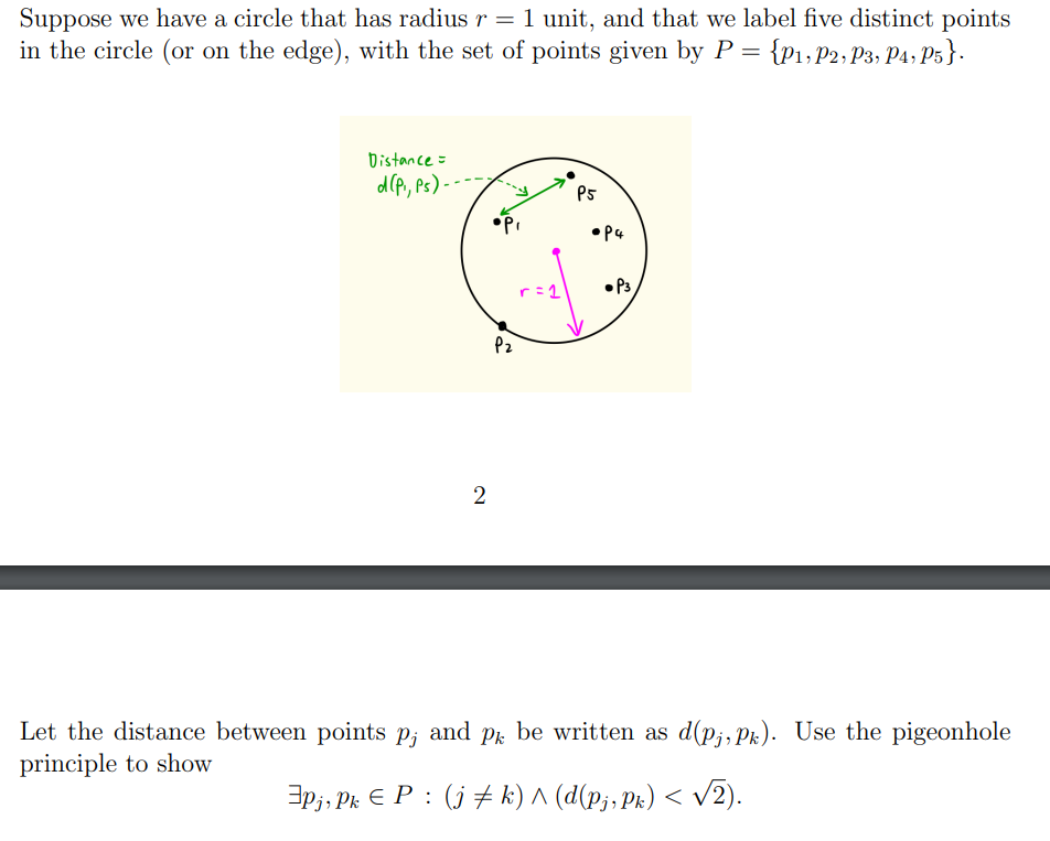 Solved Suppose we have a circle that has radius r=1 unit, | Chegg.com