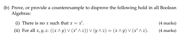 Solved (b) Prove, Or Provide A Counterexample To Disprove | Chegg.com