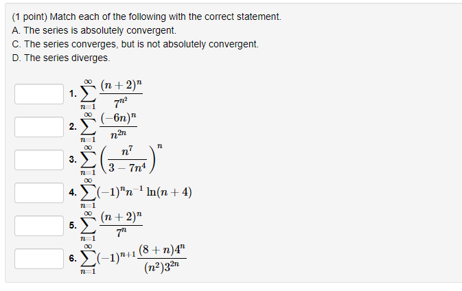 Solved Point Match Each Of The Following With The Chegg Com