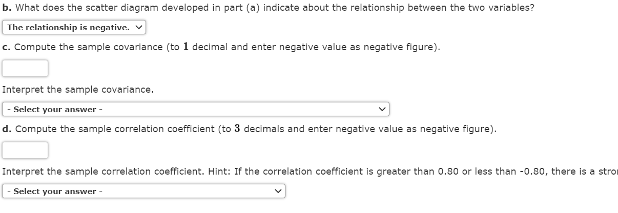 Solved Five Observations Taken For Two Variables Follow.b. | Chegg.com