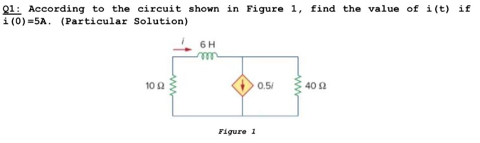 Solved Q1: According To The Circuit Shown In Figure 1, ﻿find | Chegg.com