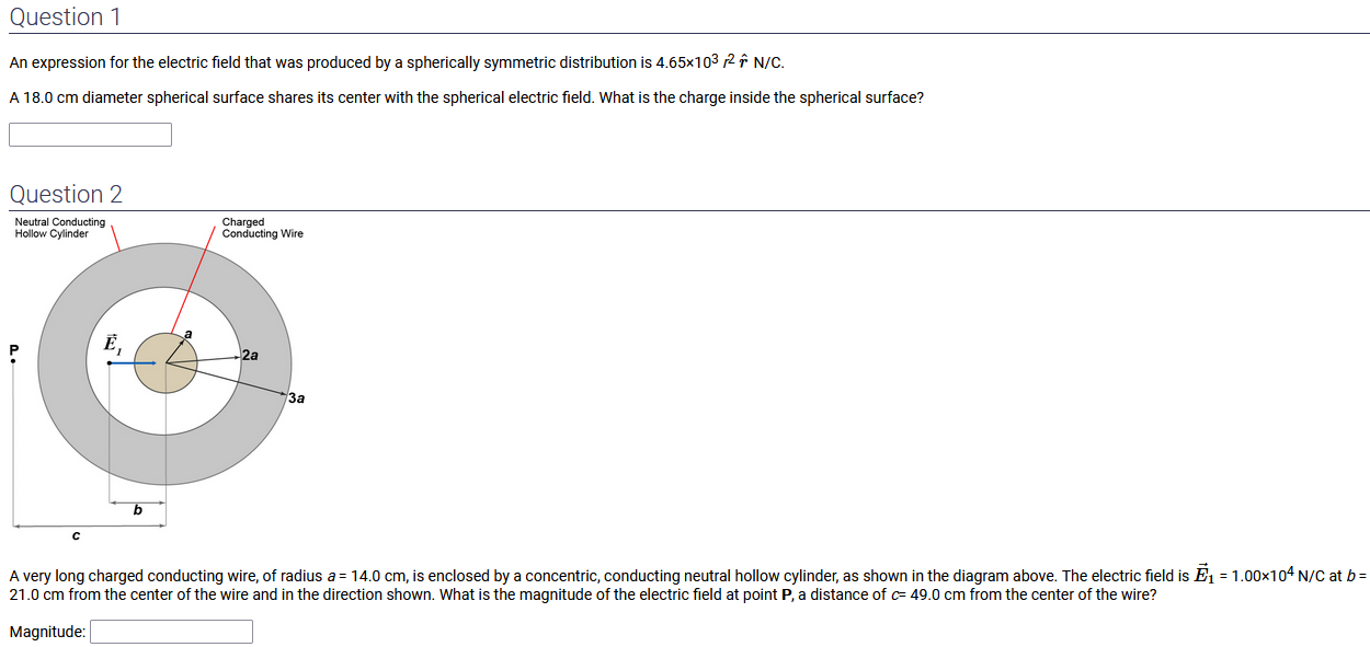 Solved Question 1 An expression for the electric field that | Chegg.com