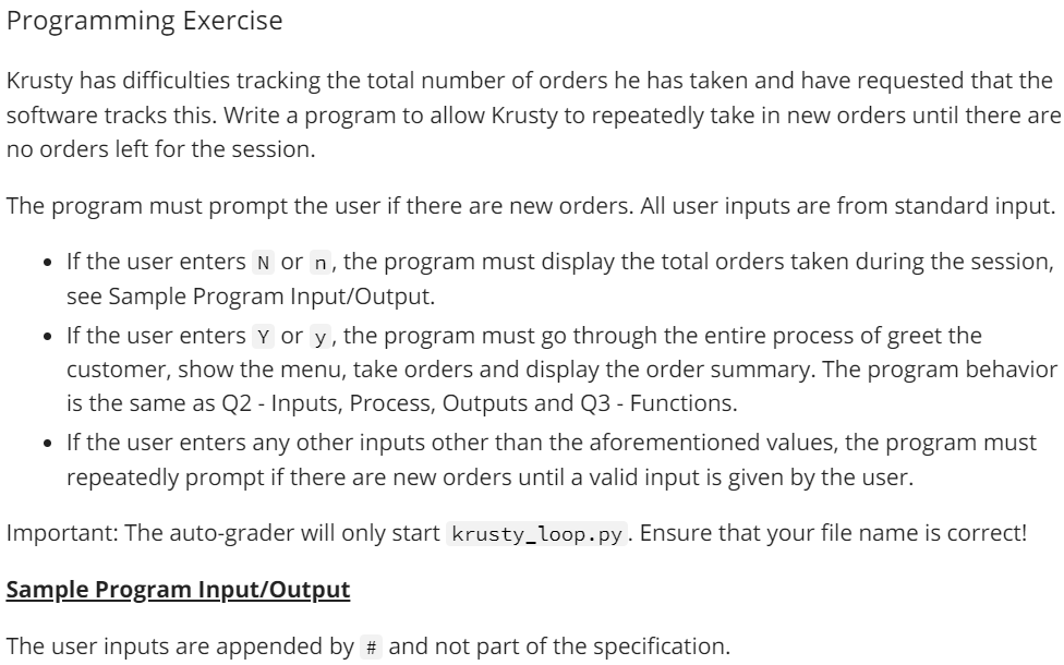 Solved Restrictions X for loops, list comprehensions, lambda | Chegg.com
