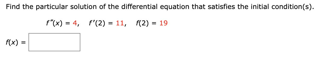 Solved Find the particular solution of the differential | Chegg.com