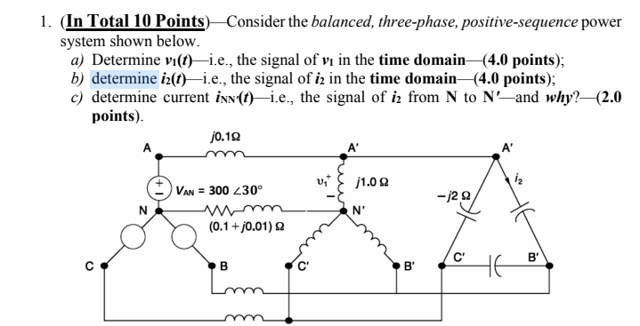 Solved 1. (In Total 10 Points) Consider the balanced, | Chegg.com