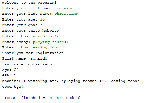 Answered: Write a Python Program that will simulate a registration ...