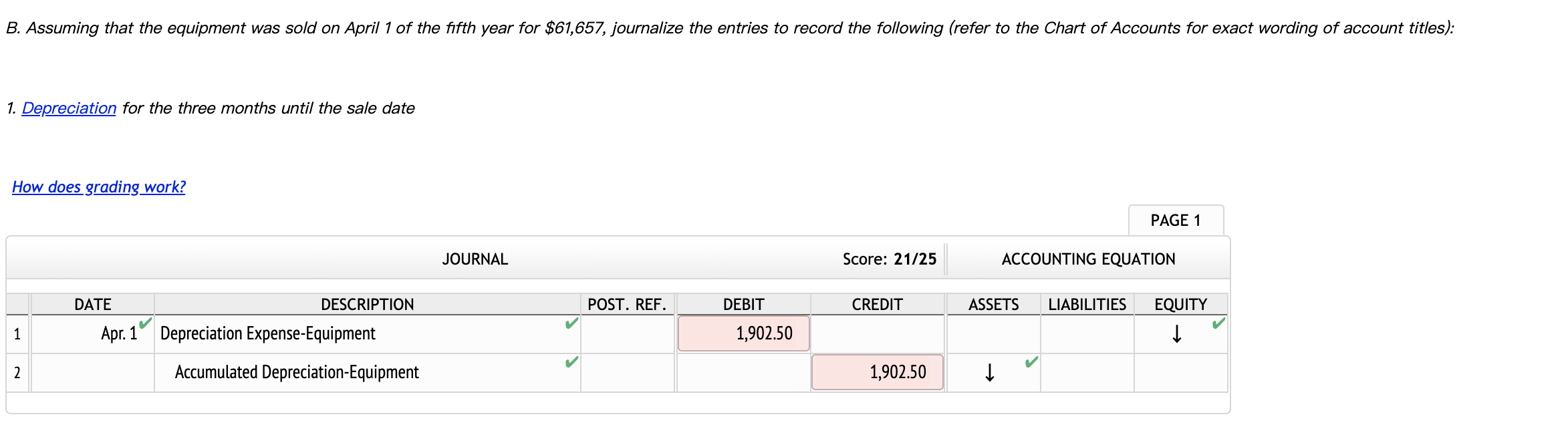 Solved Equipment acquired on January 8 at a cost of