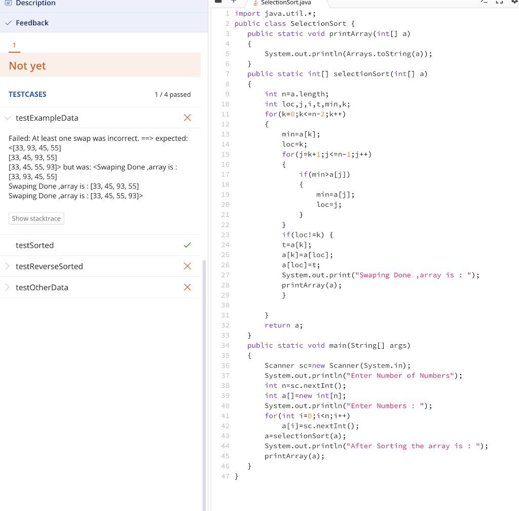 Solved I am having trouble with my code - it says failed. | Chegg.com image.