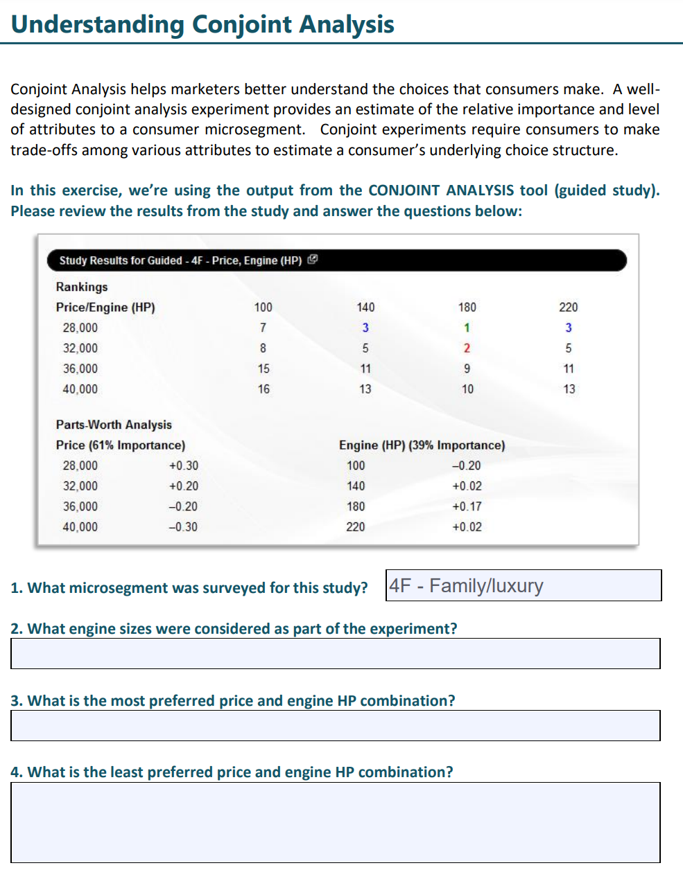 design of consumer experiments using conjoint analysis