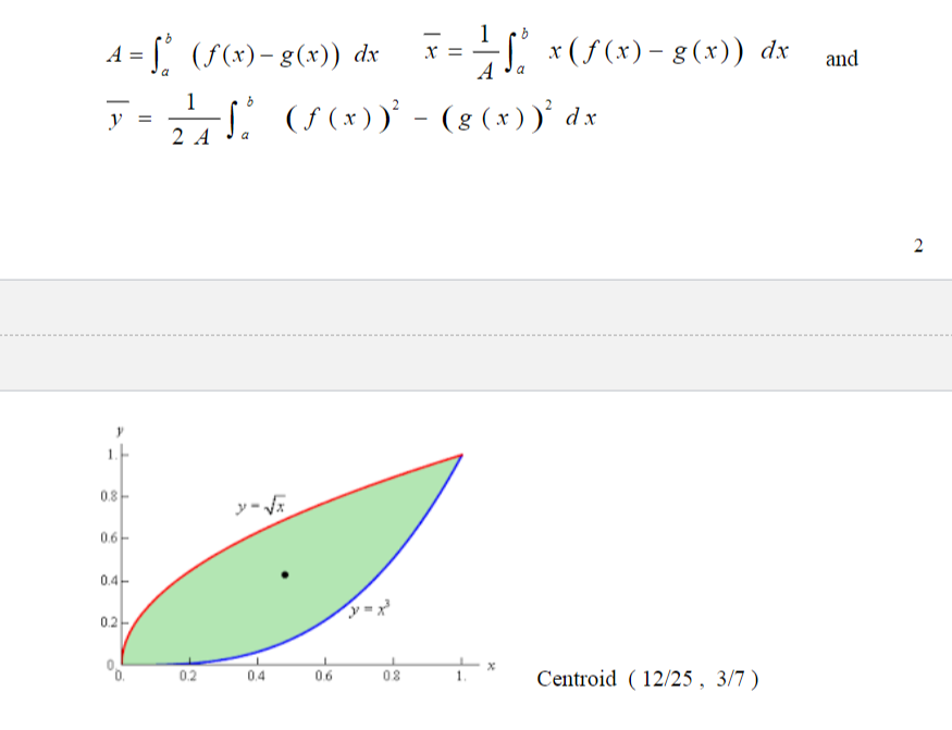 Solved Example 2: You may find the center of mass (centroid) | Chegg.com