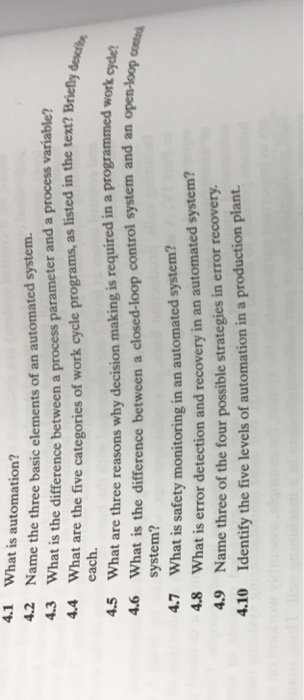 Solved What Is Automation Name The Three Basic Elements Of Chegg