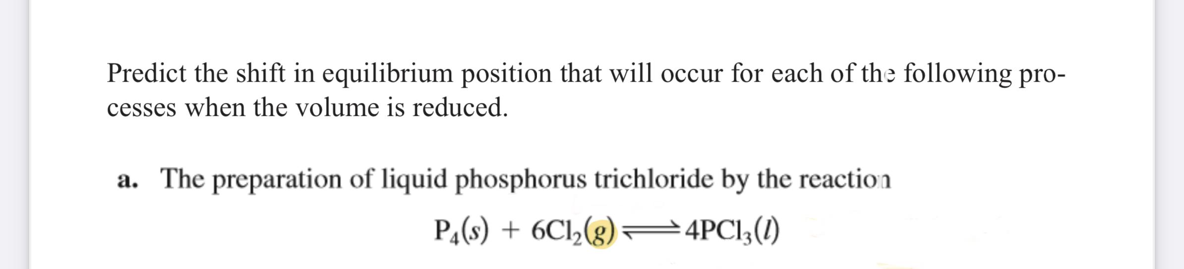 Solved Predict the shift in equilibrium position that will | Chegg.com