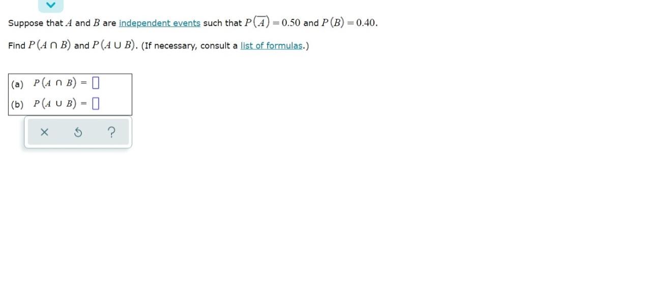 Solved Suppose That A And B Are Independent Events Such That | Chegg.com