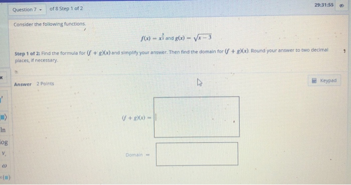 Solved 29:31:55 Question 7-1 of 8 Step 1 of 2 Consider the | Chegg.com