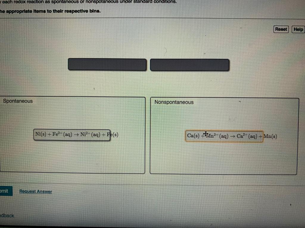 solved-identify-each-redox-reaction-as-spontaneous-or-chegg