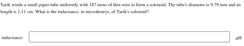 Solved Tarik winds a small paper tube uniformly with 187 | Chegg.com