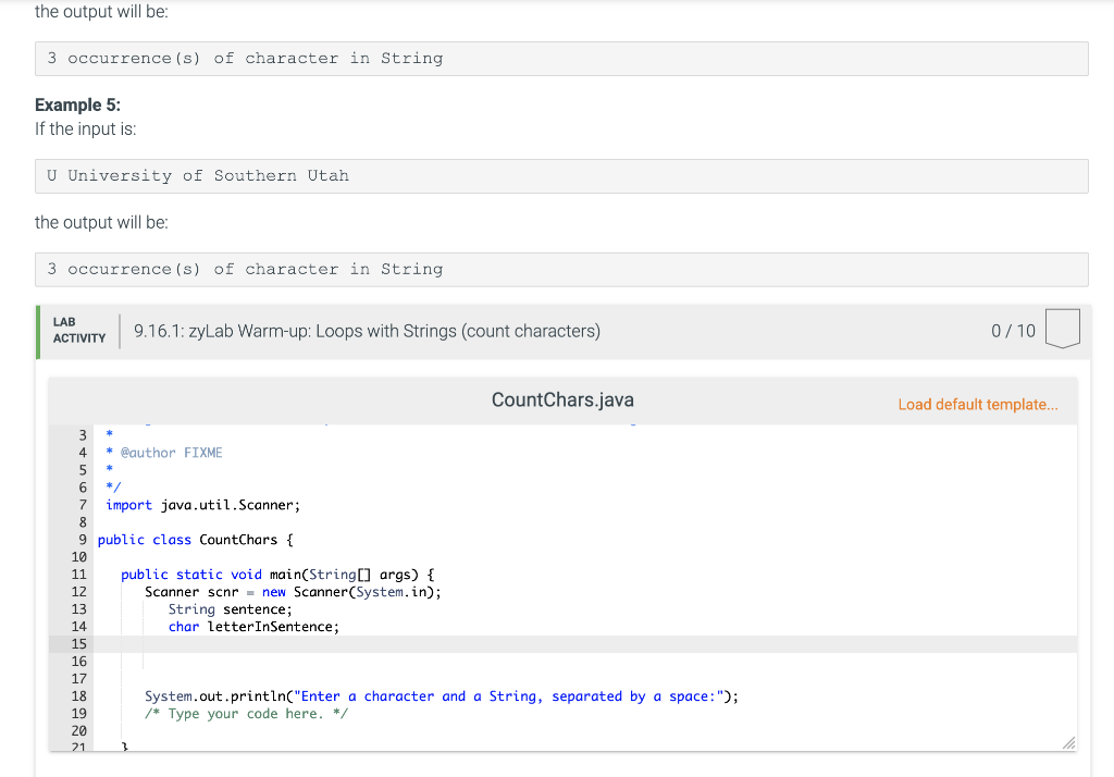 Solved Tests 1 - 3: The program input will be a character | Chegg.com