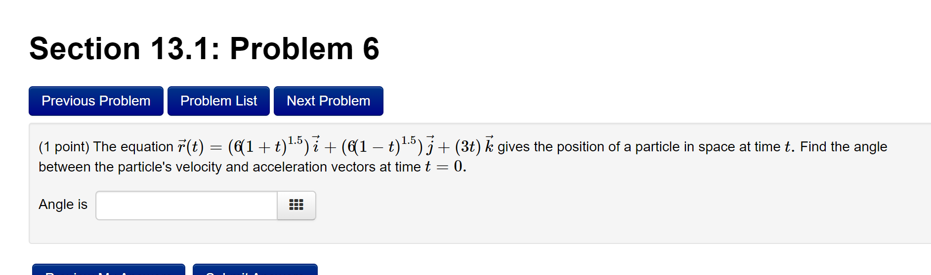 Solved Section 13.1: Problem 6 Previous Problem Problem List | Chegg.com