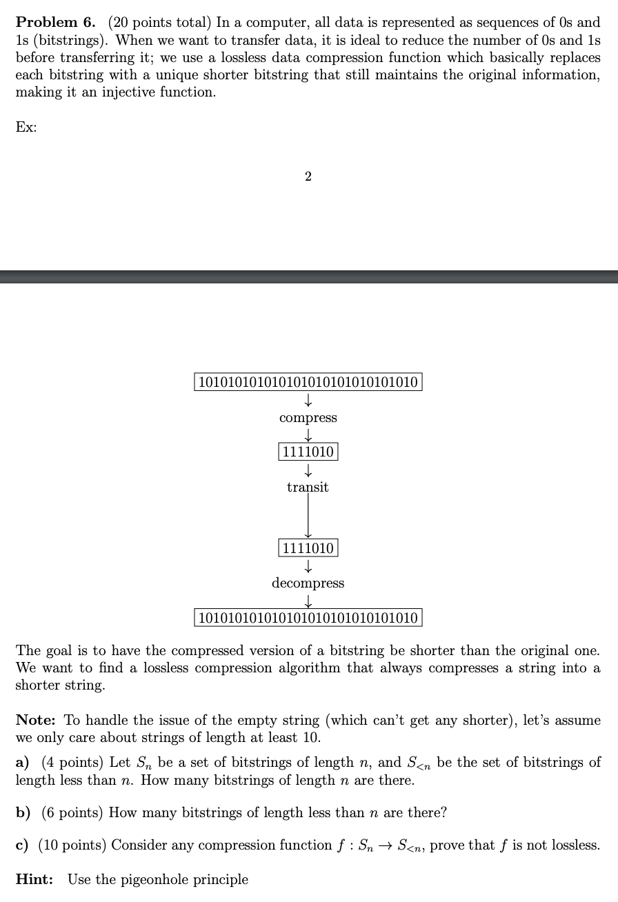 Solved Problem 6. (20 points total) In a computer, all data | Chegg.com