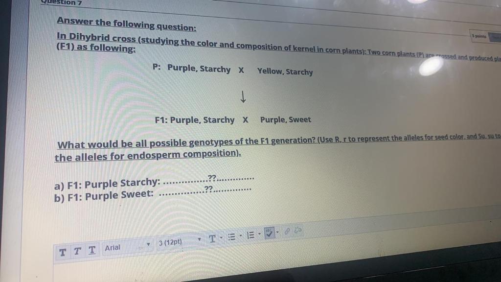 Solved Swer The Following Question: Dihybrid Cross (studying | Chegg.com