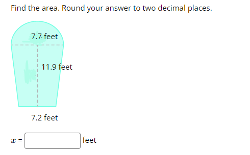 find the area of the figure below answer key