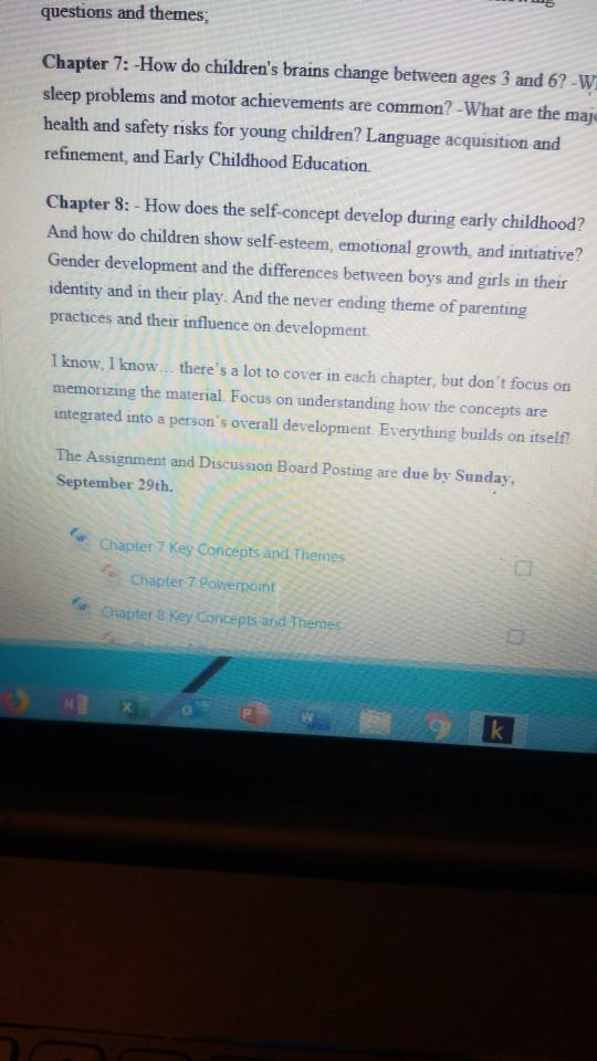 Solved questions and themes Chapter 7 How do children's