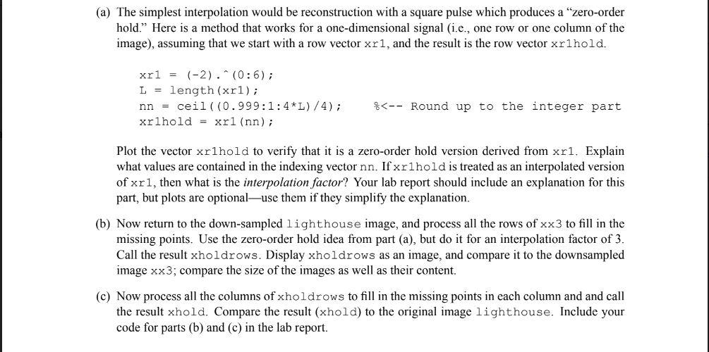 Solved 3 Lab Exercises Sampling, Aliasing and