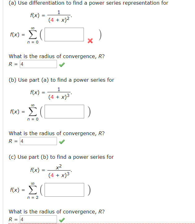 Solved A Use Differentiation To Find A Power Series Rep Chegg Com