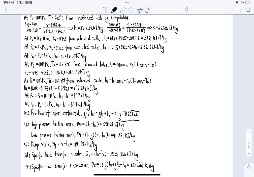 Solved HW−17 A Power Cycle Operating Steadily Is Shown | Chegg.com