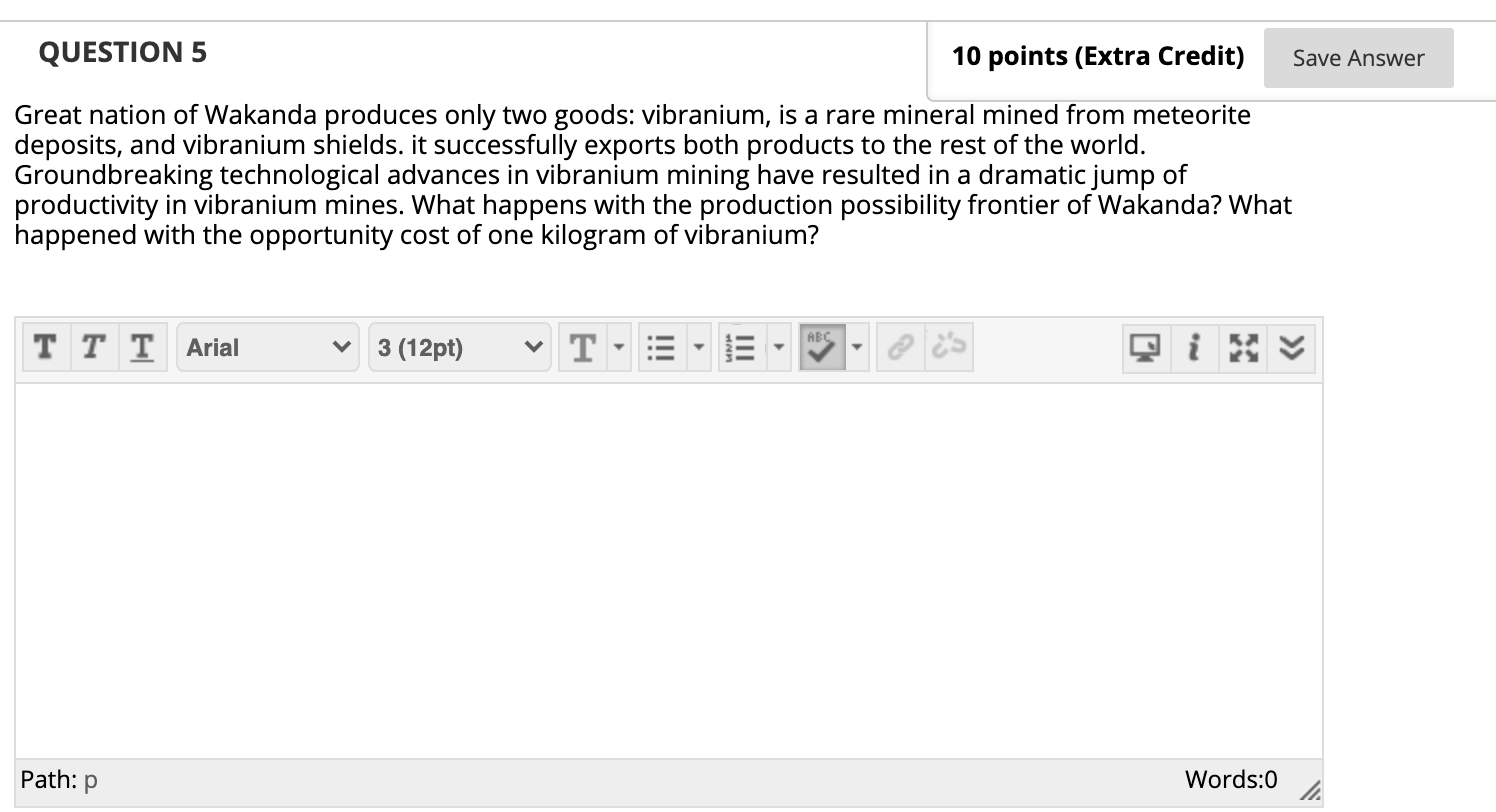 Solved QUESTION 4 10 points (Extra Credit) Save Answer Great | Chegg.com