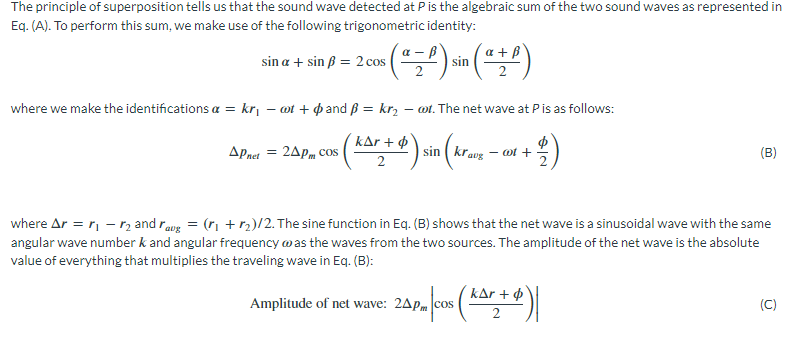 Solved Suppose you map out the amplitude of the net sound | Chegg.com