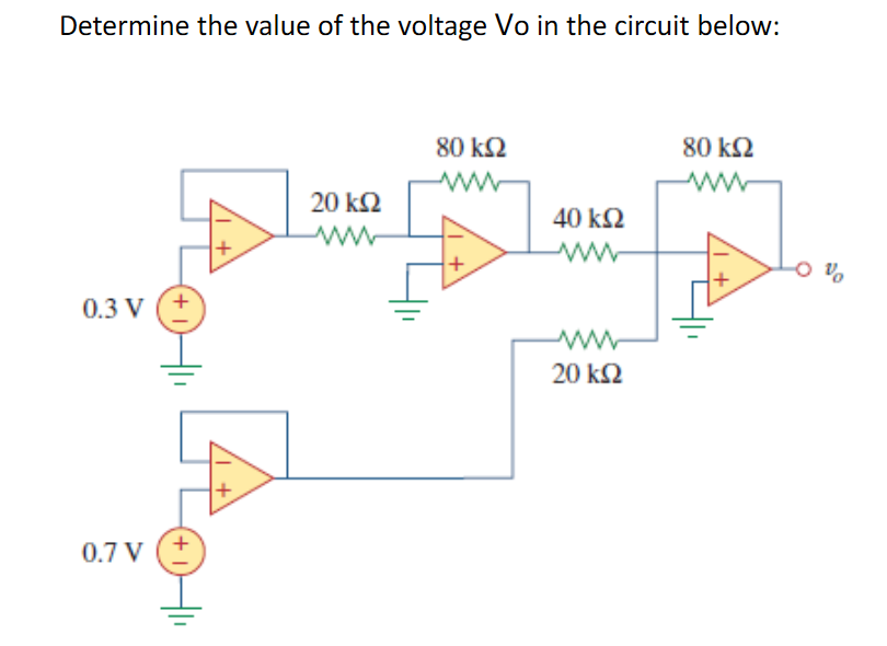 Solved Determine the value of the voltage Vo in the circuit | Chegg.com