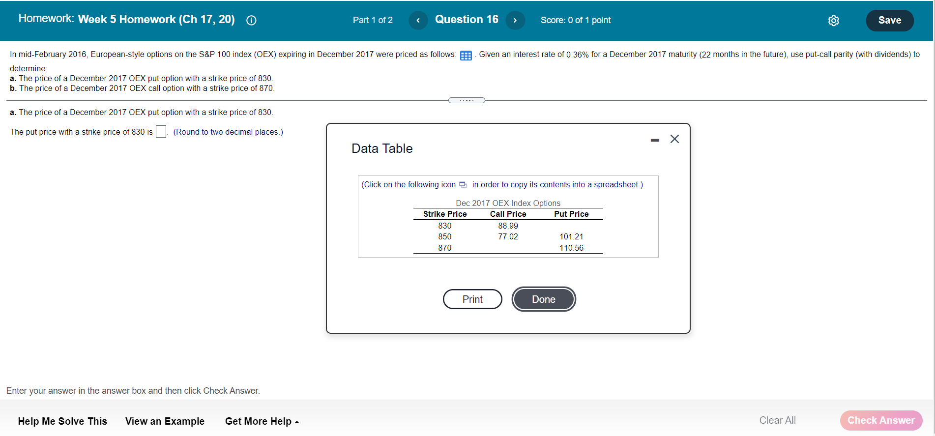 Solved Homework: Week 5 Homework (Ch 17, 20) O Part 1 of 2 | Chegg.com