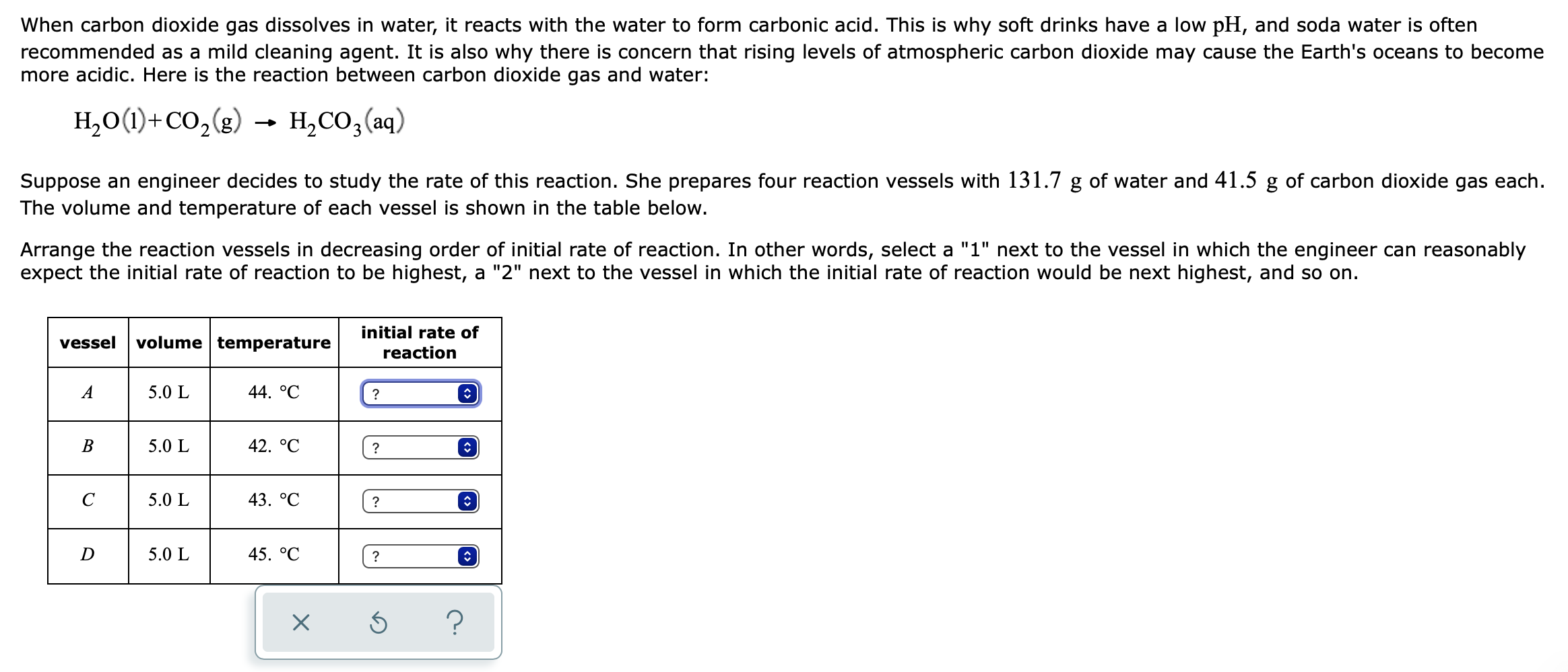 solved-when-carbon-dioxide-gas-dissolves-in-water-it-reacts-chegg