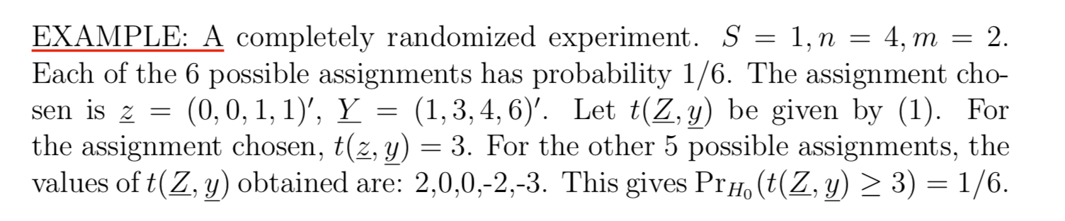 EXAMPLE: A completely randomized experiment. S = 1, n | Chegg.com