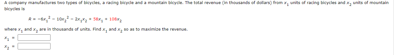 Solved A company manufactures two types of bicycles, a | Chegg.com