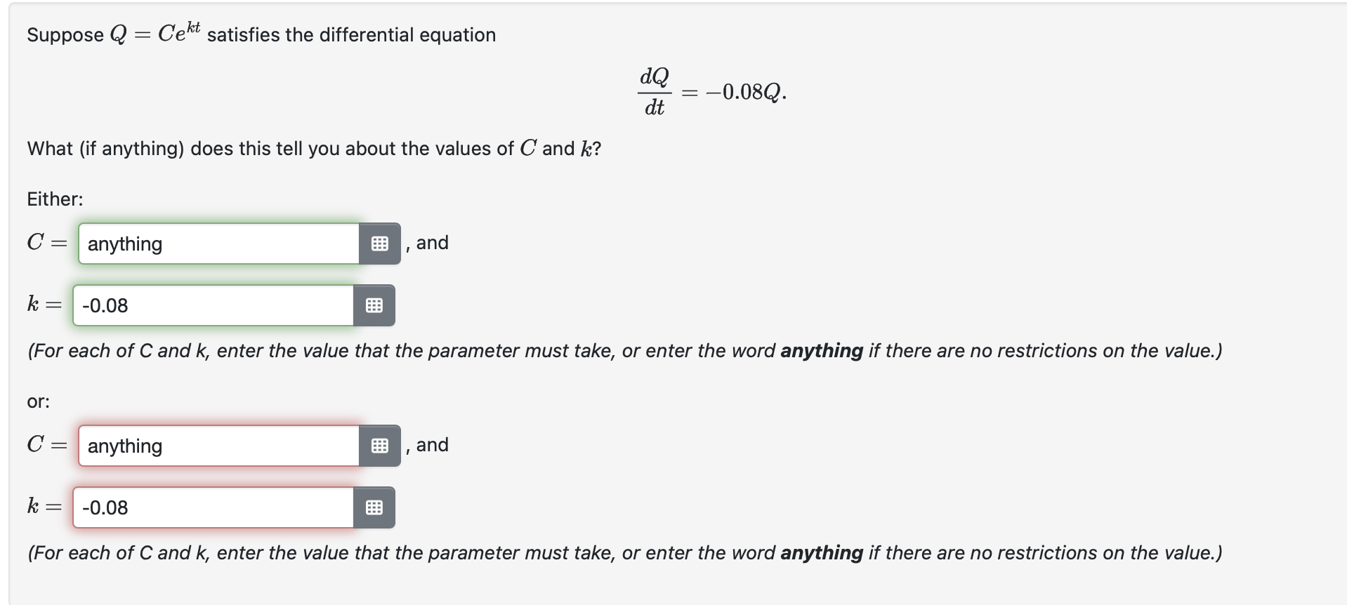 Cekt Solved Suppose Q=Cekt satisfies the differential | Chegg.com