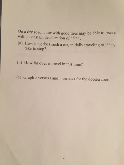 Solved On a dry road, a car with good tires may be able to