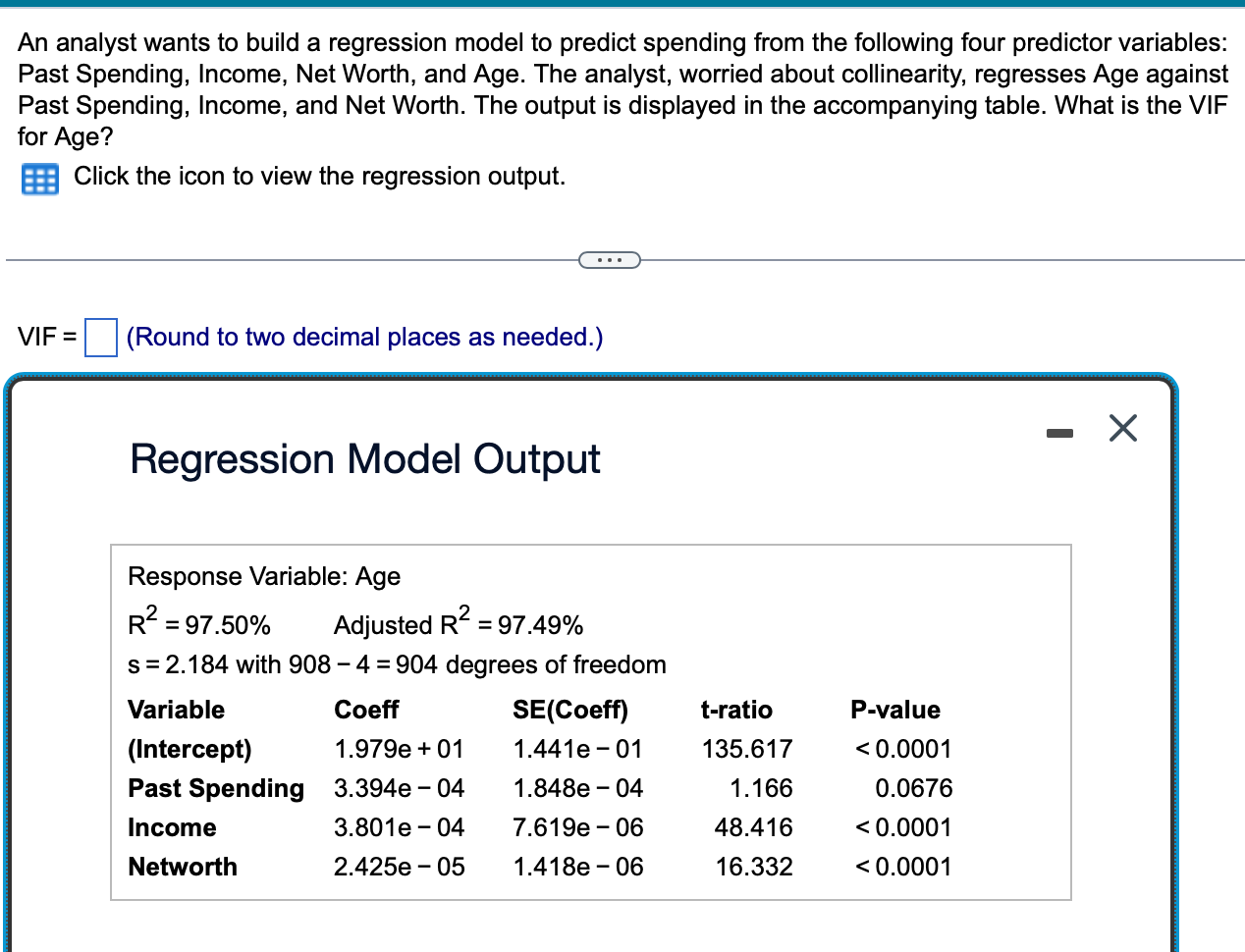Solved An analyst wants to build a regression model to | Chegg.com