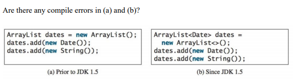 Solved Are There Any Compile Errors In (a) And (b)? | Chegg.com