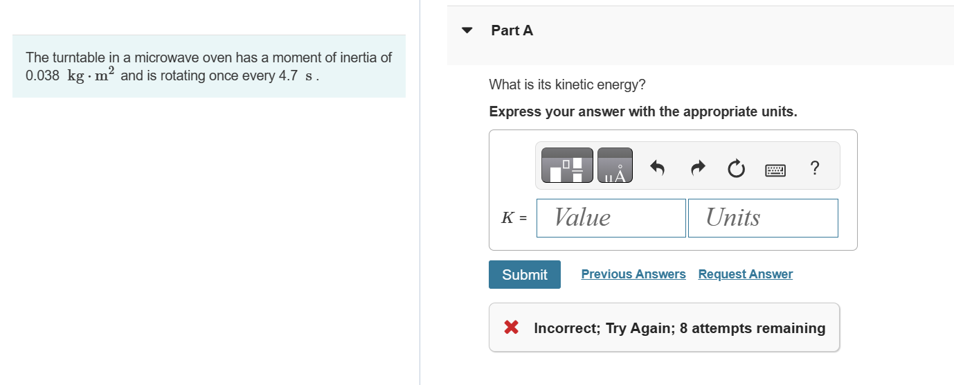 Solved The turntable in a microwave oven has a moment of