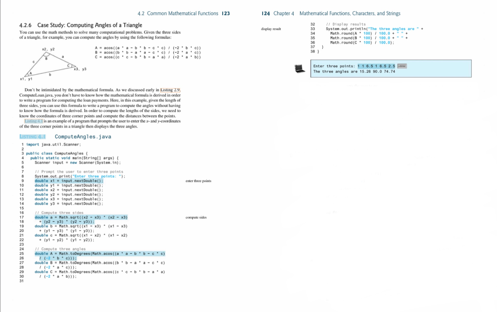 15.20 (Geometry: display angles) Write a program that | Chegg.com