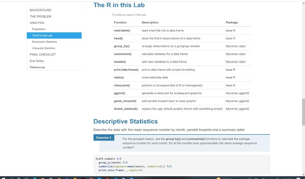 Preparation In a start-up chunk, load the tidyverse | Chegg.com