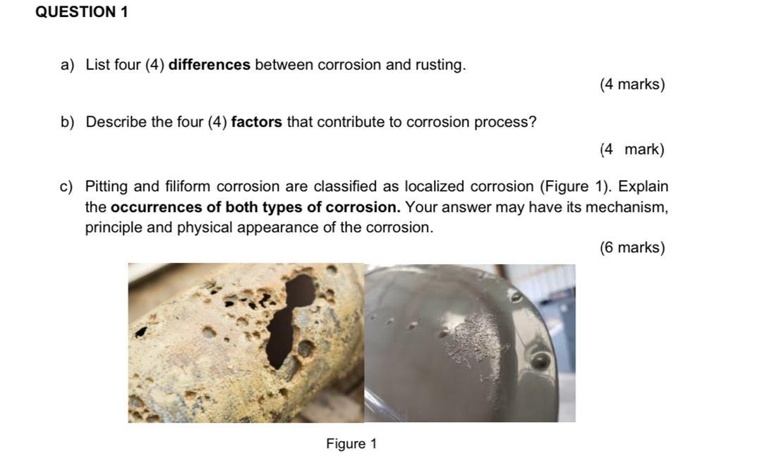 Solved QUESTION 1 A) List Four (4) Differences Between | Chegg.com