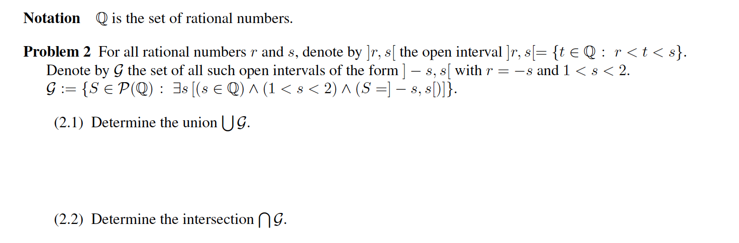 Solved Notation Q Is The Set Of Rational Numbers. Problem 2 | Chegg.com