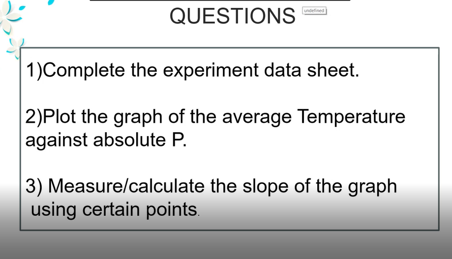 EXPERIMENT 5: THE FUNDAMENTAL PRESSURE-TEMPERATURE | Chegg.com