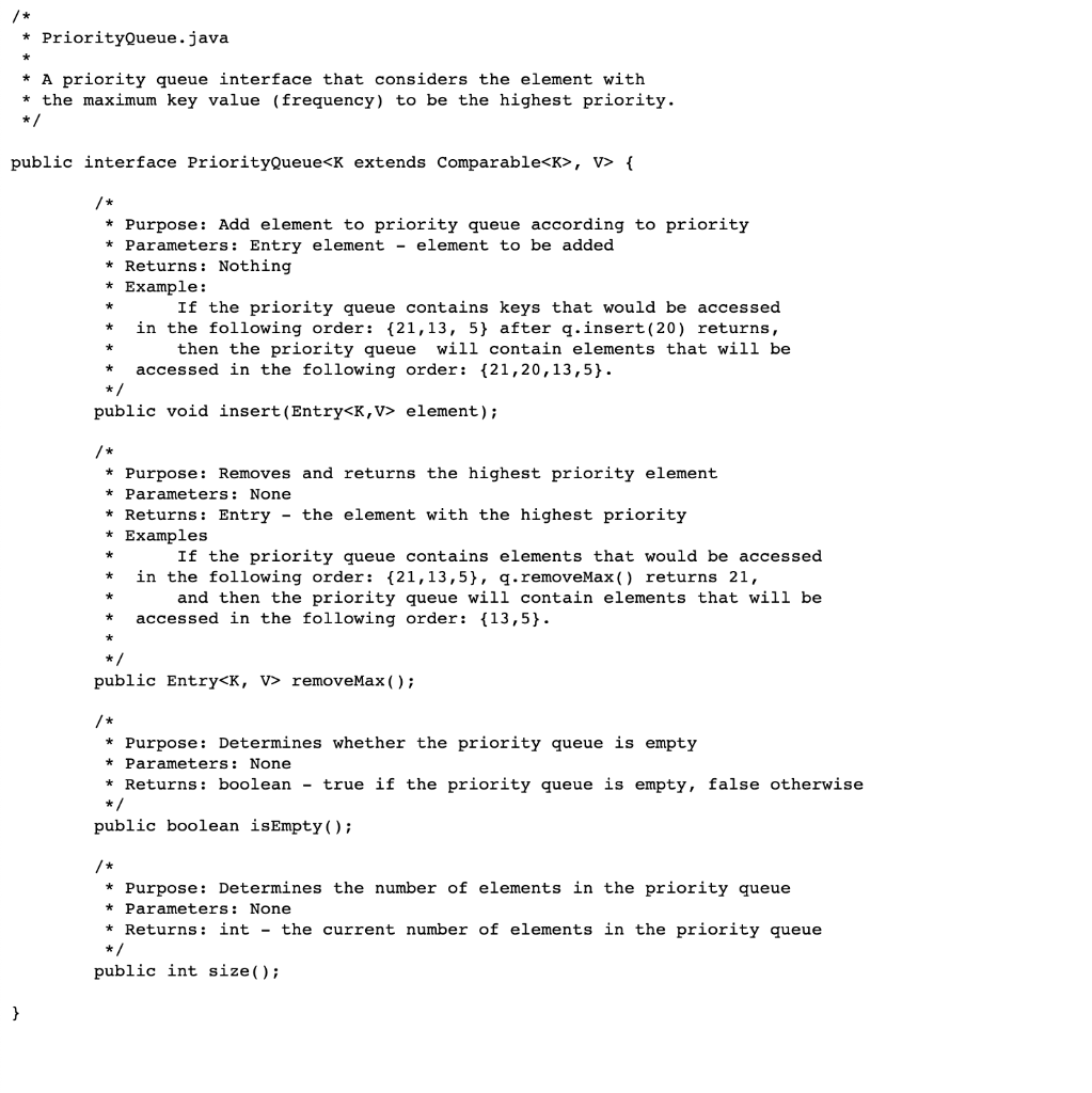 Code in java. Given the following classes, please | Chegg.com